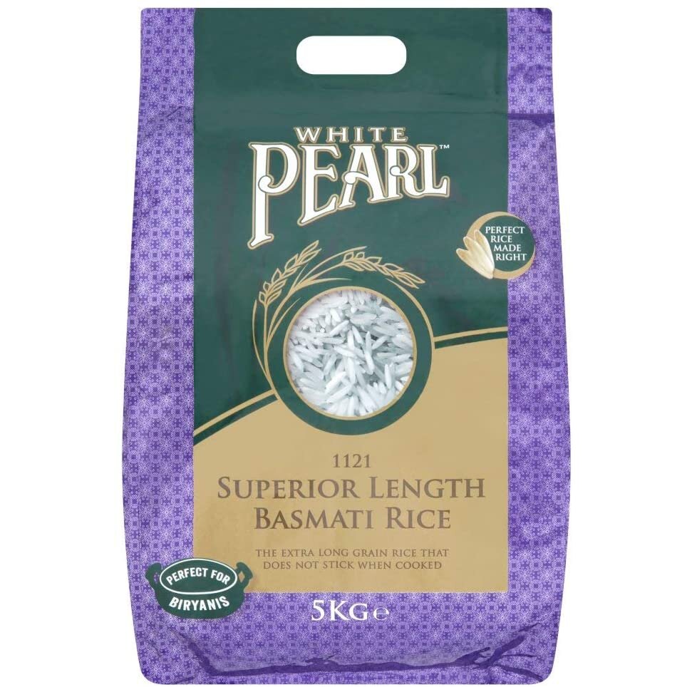 White Pearl 1121 Superior Length Basmati Rice - 5kg